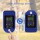 Generic-Blue Digital Fingertip Oximeter LED Display Blood Oxygen Sensor Saturation SpO2 Pulse Rate Monitor Measurement with LED Color Screen