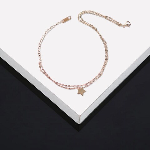 Aiwanto Anklet Rose Gold Ankle Chain