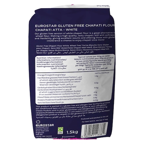 Eurostar Gluten-Free White Chapatti Flour 1.5kg