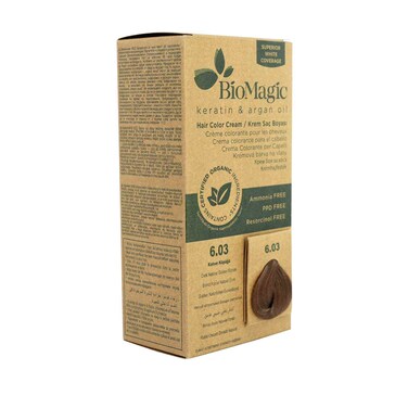Biomagic Keratin And Argan Oil Hair Colour 6.03 Dark Natural Golden Blonde 60ml