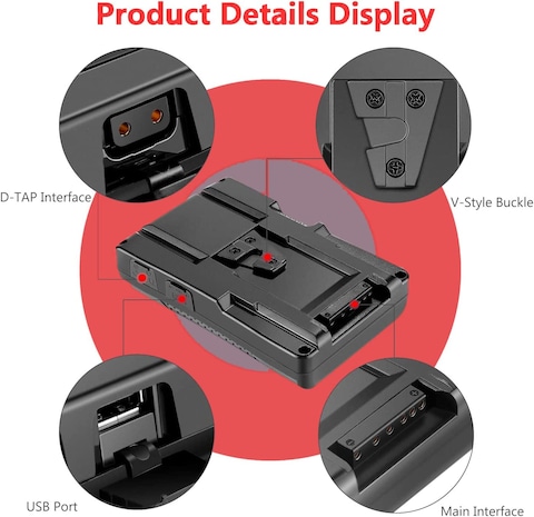 DMK Power 2 x BP-D130S V Mount/V Lock Battery Rechargeable Li-ion Battery for Broadcast Video Camcorder, Compatible with Sony HDCAM, XDCAM, Digital Cinema Cameras and Other Camcorders