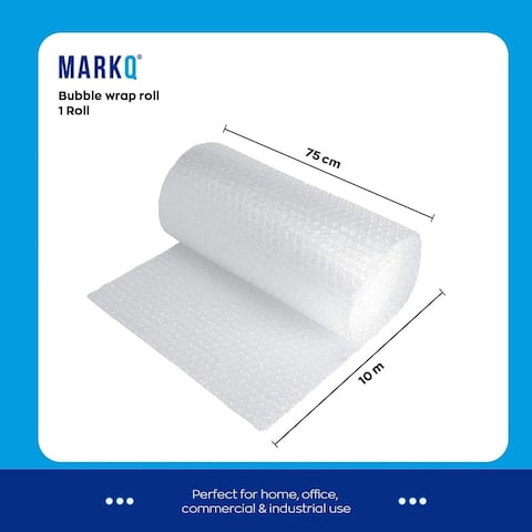 Bubble Wrap Roll, 75 cm x 10 m Air Bubble Cushioning Wrap for Packaging, Shipping, Mailing, Packing and Moving Supplies