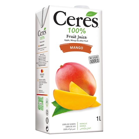 Ceres No Sugar Added 100% Mango Fruit Juice 1L