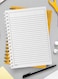 Lowha Spiral Notebook With 60 Sheets And Hard Paper Covers With Back To School Grid Lines Design, For Jotting Notes And Reminders, For Work, University, School