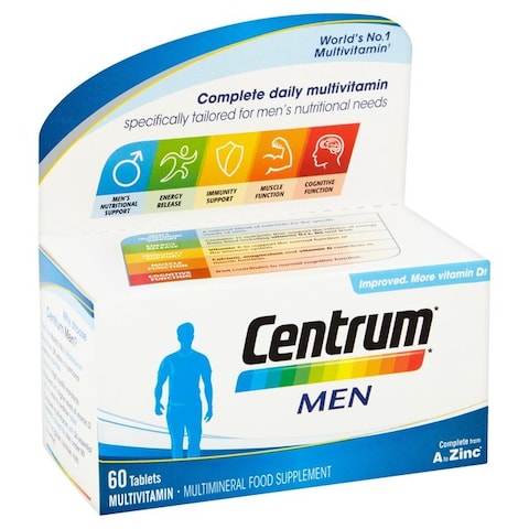 Centrum Men Multivitamin/ Multimineral Supplement - 60 Tablets