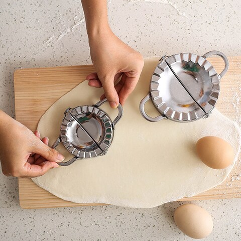 Generic-Dumping Maker Dough Press Circle Cutter Ravioli Empanada Maker Stainless Steel Mold Kitchen Tools