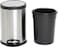 Orchid Stainless Steel Trash Bins, Recycle Bins, Round Step Waste Bin with Soft Close Lid, Durable Cantilever Foot Pedal Mechanism Steel Step Trash Can Wastebasket, Garbage Container Bin (12 Litre)