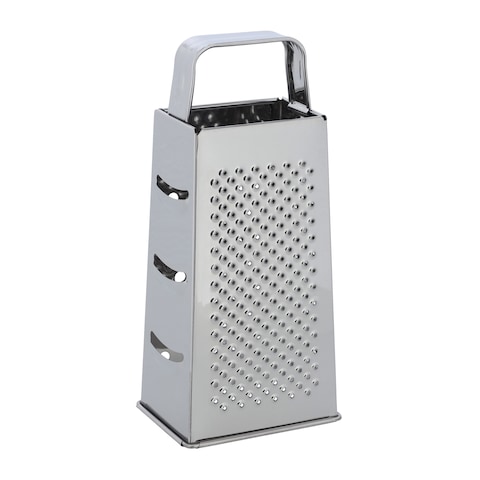 Royalford Stainless Steel 4 Side Grater, 9 Inch, RF10292, Grate, Slice And Zest, Sharp Blade &amp; Easy Grip Handle, Best For Parmesan Cheese, Vegetables, Ginger