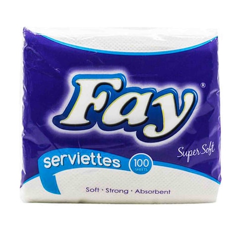 FAY SERVT. 1PLY 100SHTS WHITE