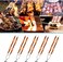 Grilling Needles Steel Skewers, U Shape Toasting Fork, Re-usable BBQ Roasting Stick with Wooden Handle for Shish Kebab (3 Pcs)
