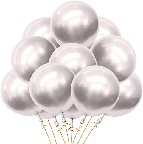 Synuo - Synuo Party Balloons 12Inch 50 Pcs Latex Chrome Balloons, Birthday Balloons Helium Shiny Metallic Balloons Party Decoration