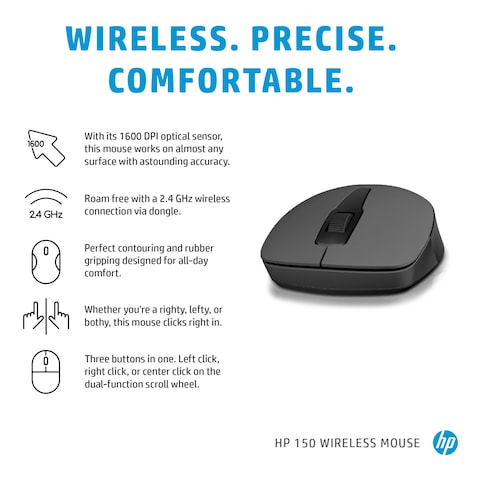 HP 150 Wireless Mouse Black