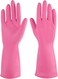 ZALCOON Household Rubber cleaning gloves Pink Large for Household,Reuseable dishwashing gloves for Kitchen.