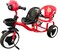 Duckids Tricycle, LB 775, 2 Seater Baby Tricycle For Kids (Red)