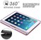 iPad Case with Keyboard for 2018&amp;2017 New iPad 9.7"/Pro 9.7/Air2/Air,YOUNGFUN Bluetooth Wireless Keyboard Backlit Tablet Carrying Holder Auto Sleep/Wake Flip Rotate Slim Folio Smart Cover (Rose Gold)