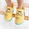 Milk&amp;Moo Kids Slippers, %100 Cotton, Bath House Sleepers For Kids, Non Slip Soft Sole, With Elastic Band, Lightweight, Breathable, Designed For Indoor Use, For Boys and Girls, 5-6 Years Old