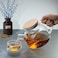 Generic Glass Teapot With Removable Infuser, Stovetop Safe Teapot For Loose Leaf And Blooming Tea, 1000ml Clear Teapots With Bamboo Lid