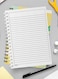 لوحة  دفتر سلك ٦٠ ورقة بغلاف من الورق المقوى بتصميم رسومات للسحاب، لتسجيل الملاحظات وتدوين التذكيرات للعمل أو الجامعة أو المدرسة