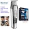 KEMEI Men's LCD Display Baldheaded Hair Clipper Professional Beard Hair Trimmer Tools Wireless Electric Haircut Cutter Machine Rechargeable Edger,Cordless and USB Rechargeable