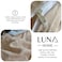 Luna Home Washable Cotton 6 Piece King Size Duvet Cover Plain Design, Plain Beige Color