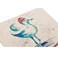 Anemoss Coaster,  Seagul Patterned Design, Limbra Natural Stone, 10x10 cm, Cork Bottom