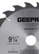 Geepas Circular Saw Blade Silver/Black 235X2.4X30mm