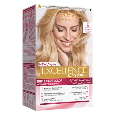 L&#39;Oreal Paris Excellence Cream Triple Care Permanent Hair Colour 9 Very Light Blonde
