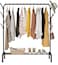 IDESIGN Cloth Rack Stand, Clothes Dryer Rail With 8pcs Branch Hook Bottom Storage 110cm Length Large Space