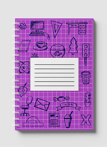 لوحة  دفتر سلك ٦٠ ورقة بغلاف من الورق المقوى بتصميم اشكال مختلفة، لتسجيل الملاحظات وتدوين التذكيرات للعمل أو الجامعة أو المدرسة