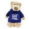 Caravaan - Mascot  Bear w/ Good Luck Print on Blue Hoodie 28cm