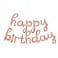 The Party Popper - Script Happy Birthday Foil Balloon Banner Rose Gold