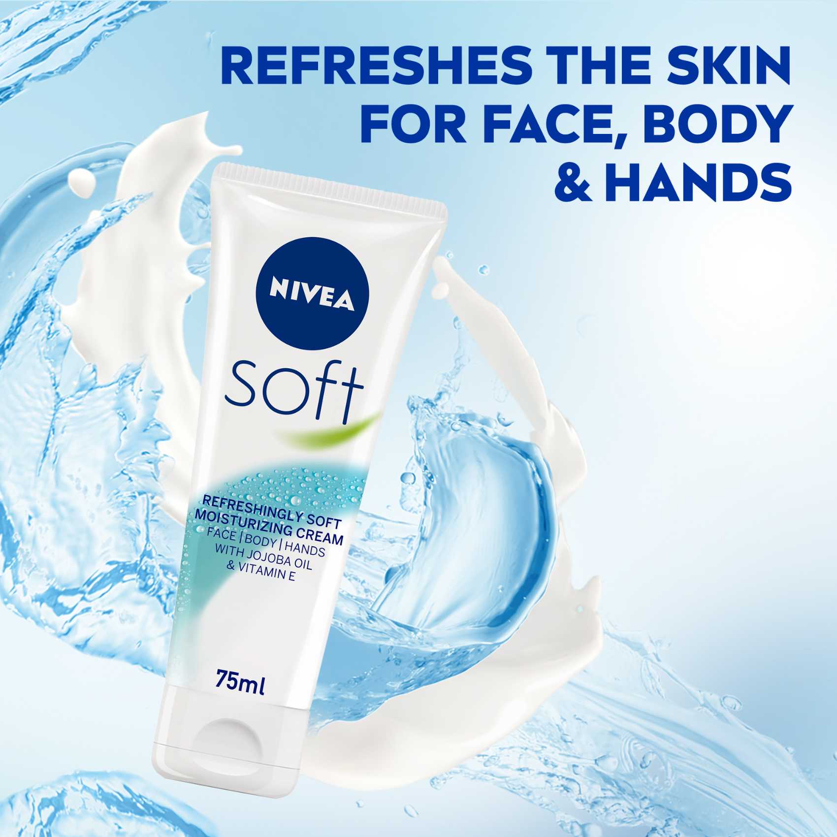 NIVEA Moisturising Cream Soft Refreshing Tube 75ml