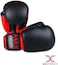 Max Strength Boxing Gloves Kickboxing Punching Training Muay Thai UFC Fight Mitts MMA (Black/Red (Plain), 14Oz)