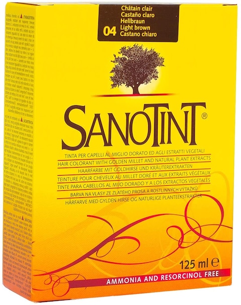 Sanotint Classic Natural Permanent Hair Dye 04, 125 ml, Light Brown