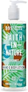Faith In Nature Natural Coconut Hand And Body Lotion, Hydrating, Vegan And Cruelty Free, No SLS Or Parabens, 400 ml