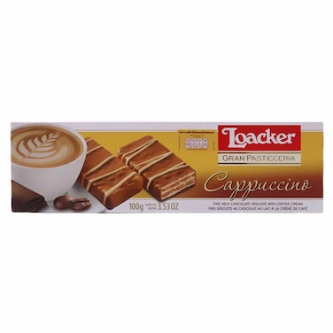 Loacker Wafer Cappuccino With Chocolate - 100 Gm