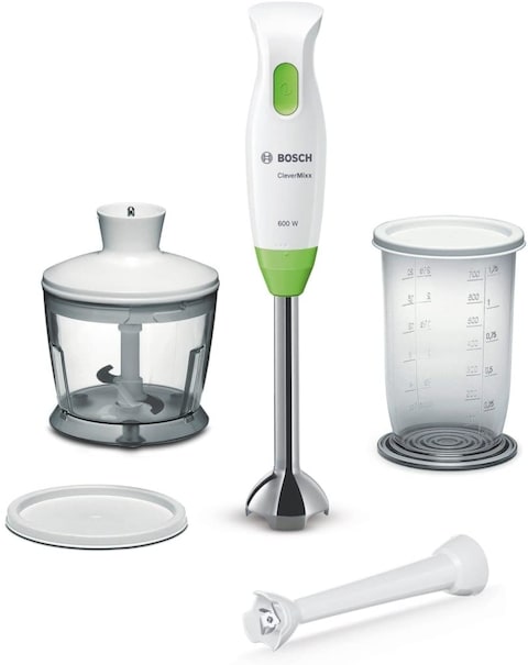 Bosch CleverMixx MSM2623GGB Hand Blender, 600W - White/Vivid Green