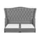 In House Taj Mahal Linen Bed Frame - Single - 200x120cm - Light Gray