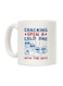 muGGyz Printed Ceramic Coffee Mug White