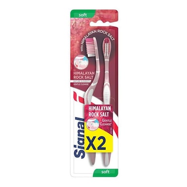 Signal Toothbrush Himalayan Rock Salt Soft x2