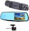 Generic Rearview Mirror DVR Dual Lens Front Rear HD Camera Recorder For Car