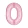 34" Matte lovely pink number 0 foil balloon