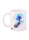 Bp Video Game Sonic Printed Mug White/Blue/Red Standard Size