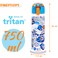 Eazy Kids Tritan Water Bottle w / Spray, Soccer - Blue, 750ml