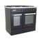 بوتاجاز بريميوم غاز دوبل شيف 5 شعلات - ستانلس ستيل وأسود - 6090SB-1GC-511-IDSP-DH