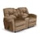 American Polo Velvet Double Cinematic Recliner Chair With Cups Holder - Light Brown - American Polo