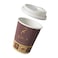 Falcon Ripple Cup With Lid And Stirrer Brown And White 355ml 12 PCS
