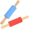 Mini Rolling Pin, 2 Pack Kids Size Wooden Handle Rolling Pin Non-Stick Silicone Rolling Pins for Home Kitchen Children Cake 9 Inch by KASTWAVE