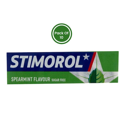 Stimorol Spearmint Chewing Gum Pieces 10