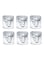Goldedge - Set Of 6 Crystal Skull Shot Glasses Clear 50 Centimeter